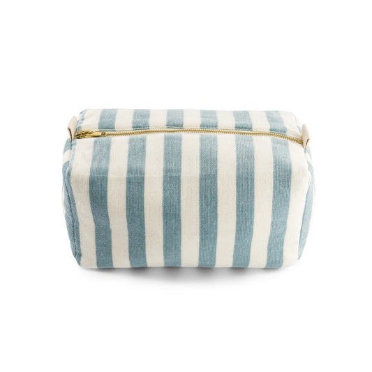 Wash bag - Vic - Blue Cloud Stripes - Terry | Rose in April