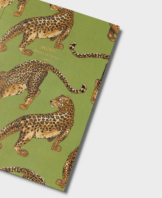 Olive leopard A5 notebook | Wouf - de inKijk