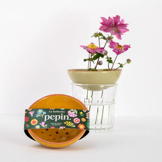 Bloemen - bobèche - mosterdgeel | Pepin