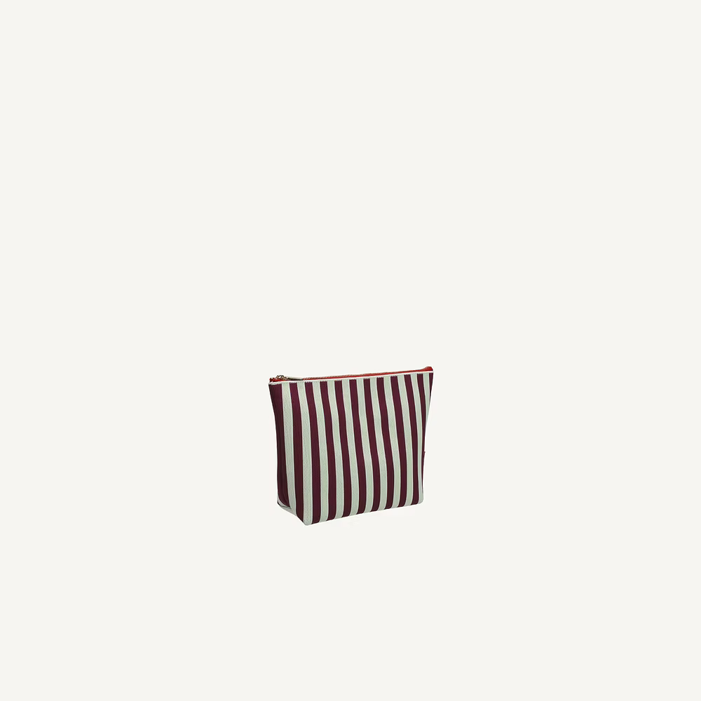 Toiletry bag - knitted stripes - mist + fig | Sticky Sis