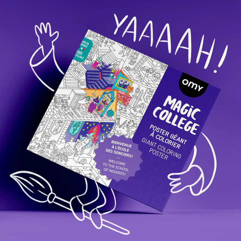 Magic College - Giant coloring poster | Omy - de inKijk