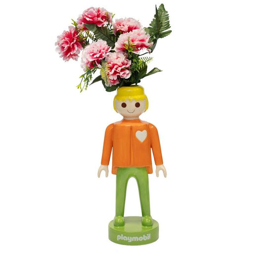 Ceramic Vase - Playmobil Men Orange - 35 cm | Blogodesign