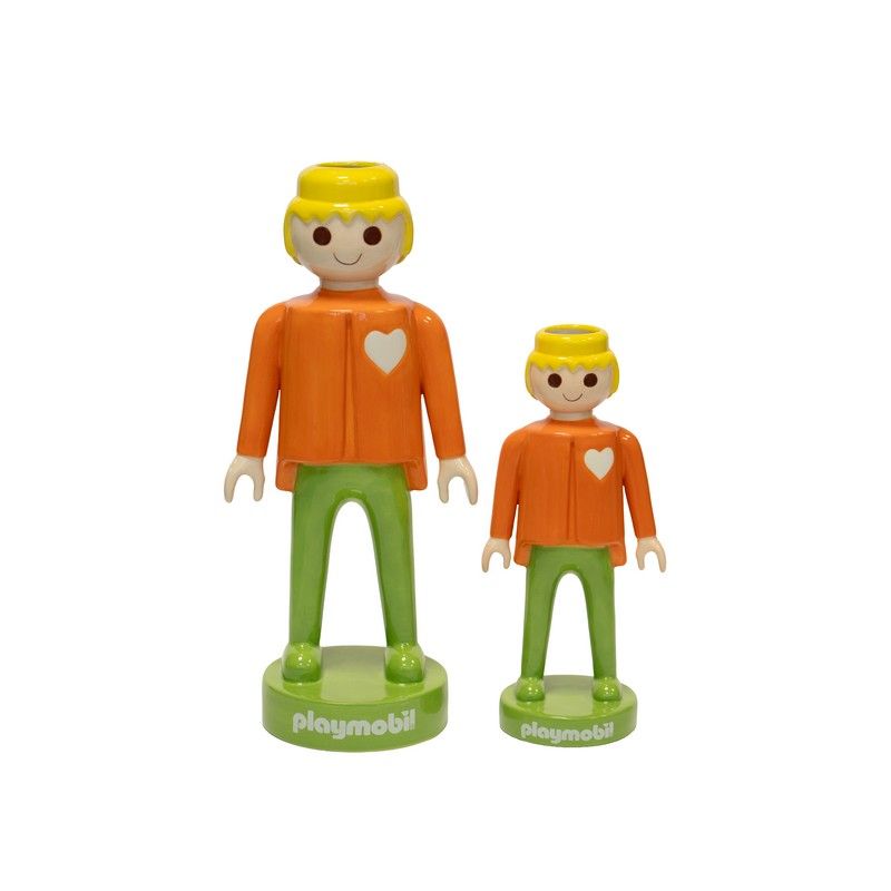 Ceramic Vase - Playmobil Men Orange - 35 cm | Blogodesign