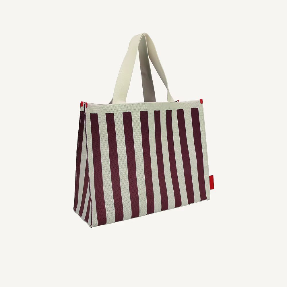 Club shopper - knitted stripes - mist + fig | Sticky Sis