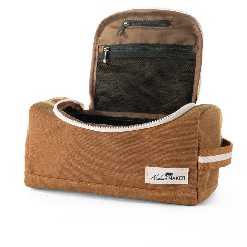 Eco-friendly toiletry bag Kenaï - mustard | Alaskan Maker - de inKijk