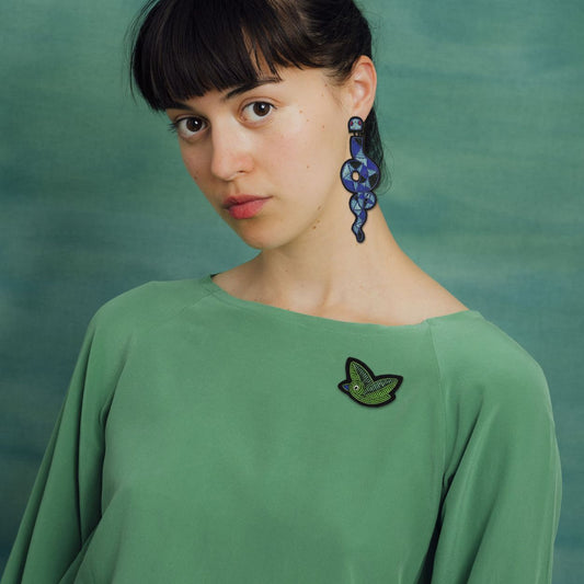 Broche - Green Little Bird | Macon et Lesquoy