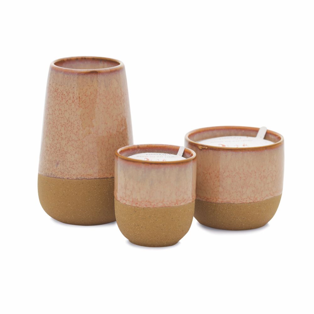 Ceramic candle - pink : pink opal +persimmon | Paddywax