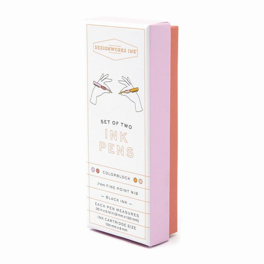 Colour Block Pens - Rosewood & Blush (Set van 2) | Designworks Ink - de inKijk