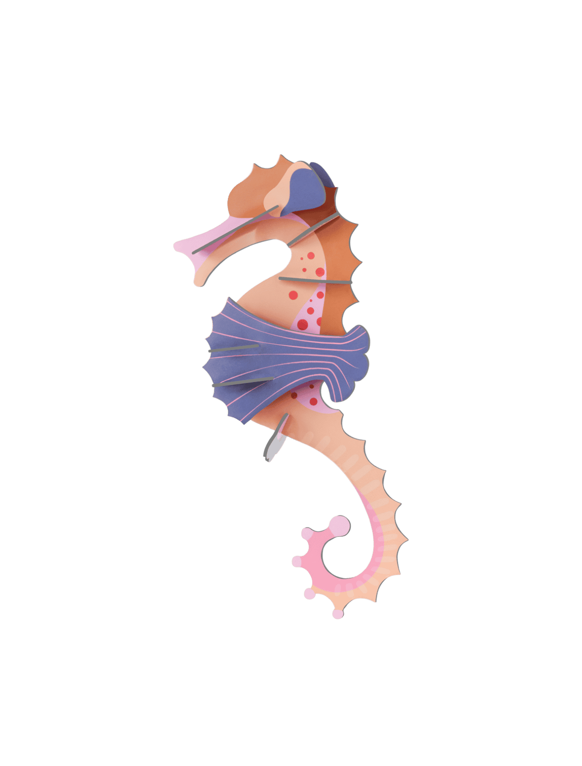 Pink Seahorse - muurdecoratie | Studio Roof - de inKijk