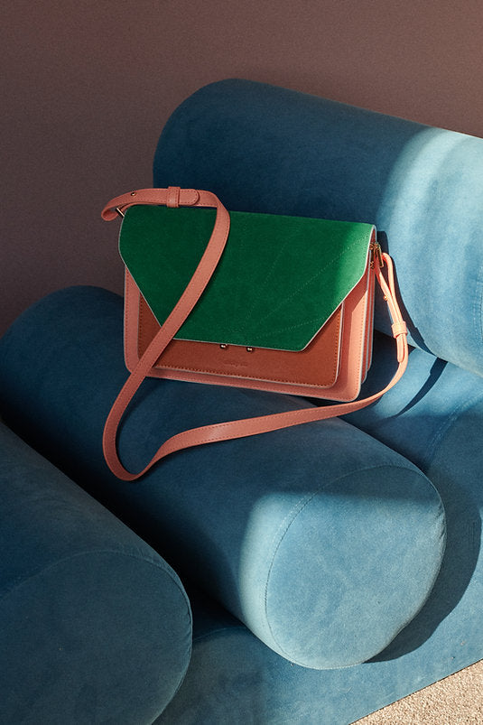Satchel - coloré - french pink + croissant brown + paris green | Sticky Sis