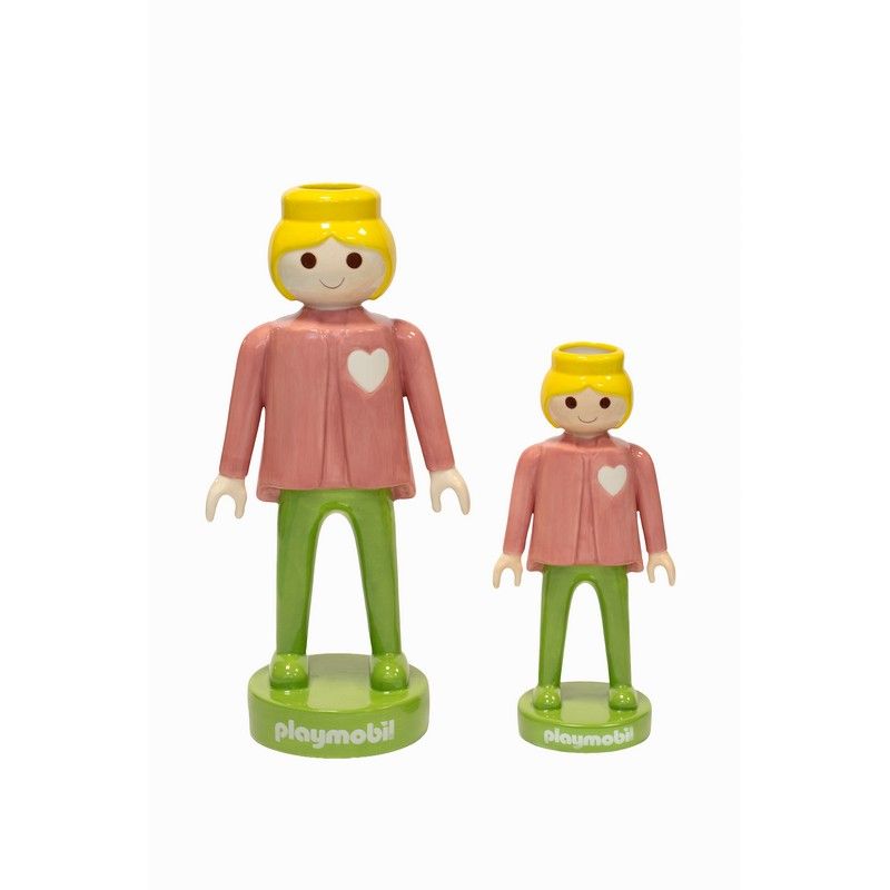 Ceramic Vase - Playmobil Women Pink - 35 cm | Blogodesign