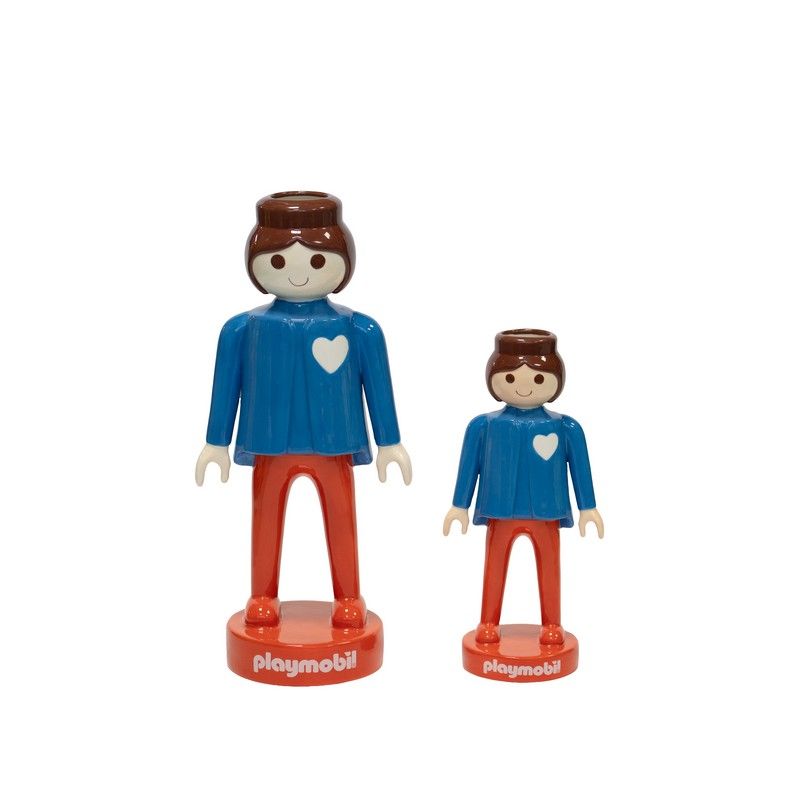 Ceramic Vase - Playmobil Women Blue - 35 cm | Blogodesign