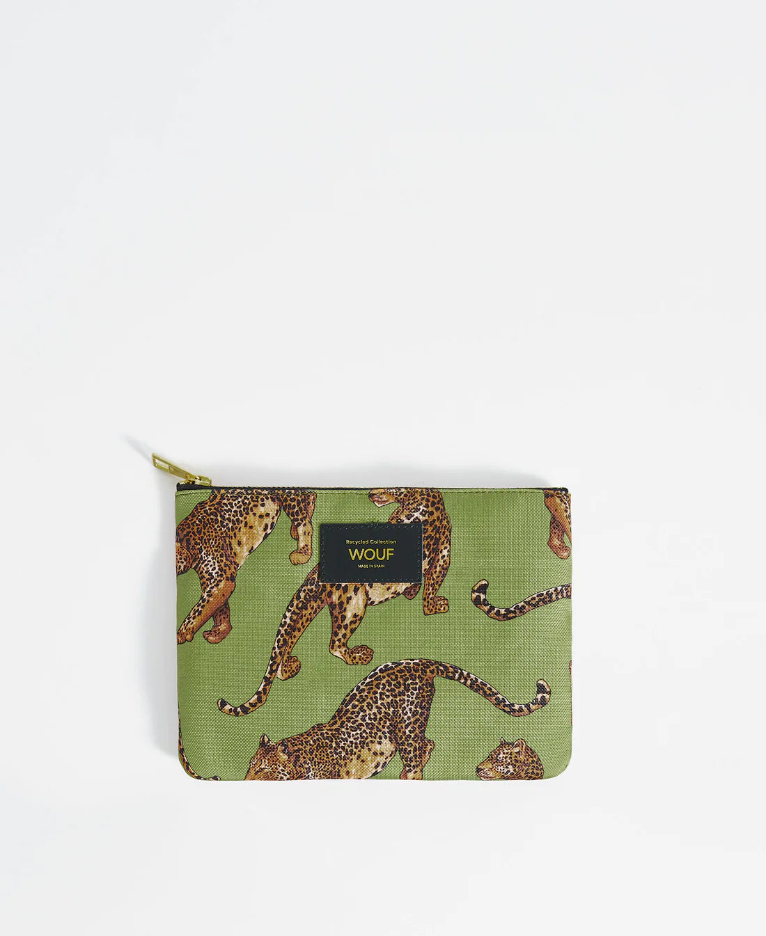 Olive leopard pouch | Wouf - de inKijk