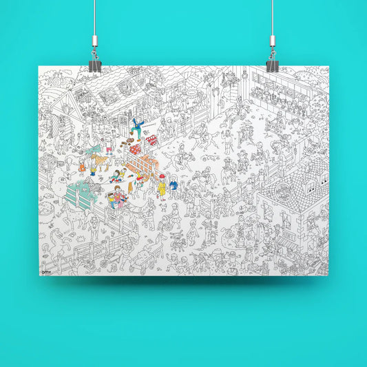 Pony Club - Giant coloring poster | Omy - de inKijk