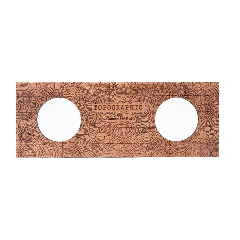 Wooden display for set of 2 whiskey glasses | Alaskan Maker