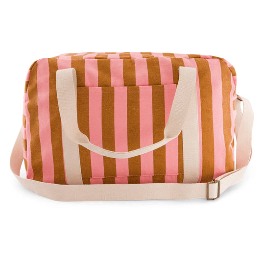 Bowling bag - Raphael - Caramel/Strawberry Stripes | Rose in April - de inKijk