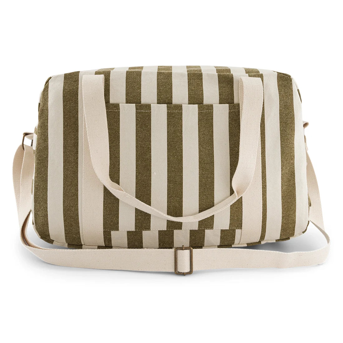 Bowling bag - Raphael - Olive / Greige Stripes | Rose in April