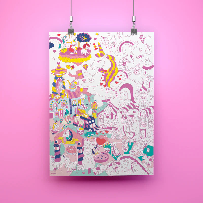 Lily - Giant coloring poster | Omy - de inKijk