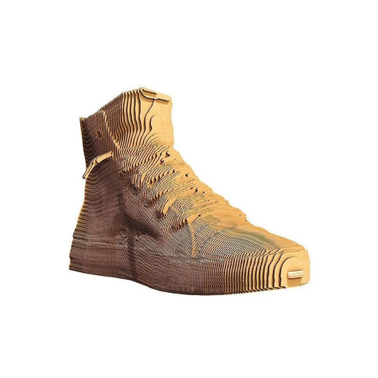 3D Cardboard Sculpture Puzzle - High Top Sneaker | Cartonic - de inKijk