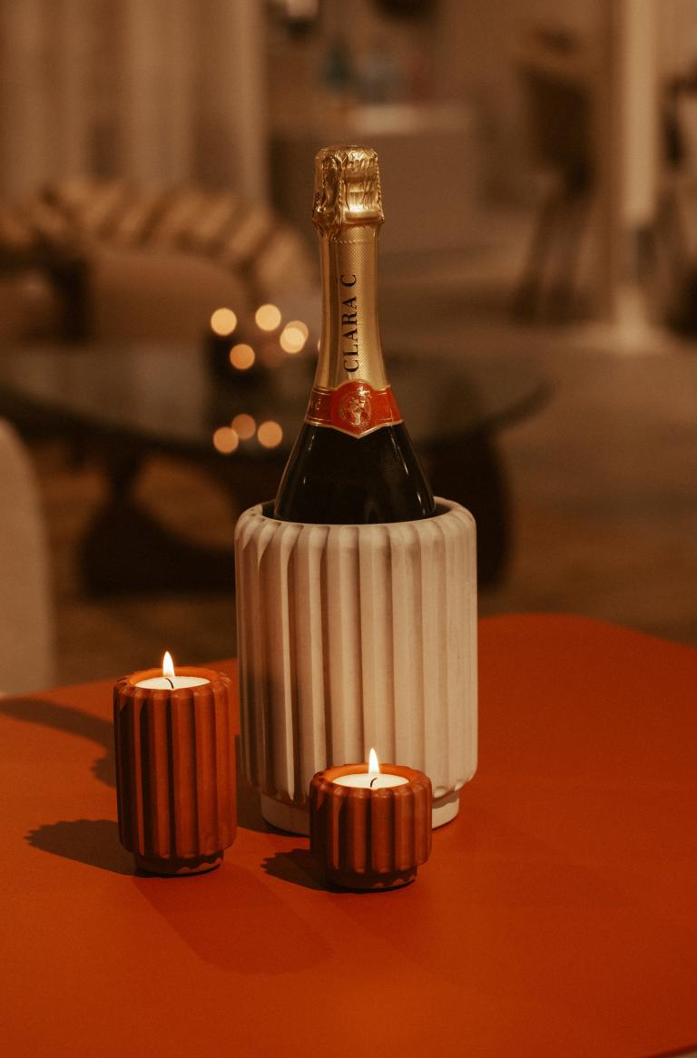 Wijnkoeler - dentelles - silk | Atelier Pierre