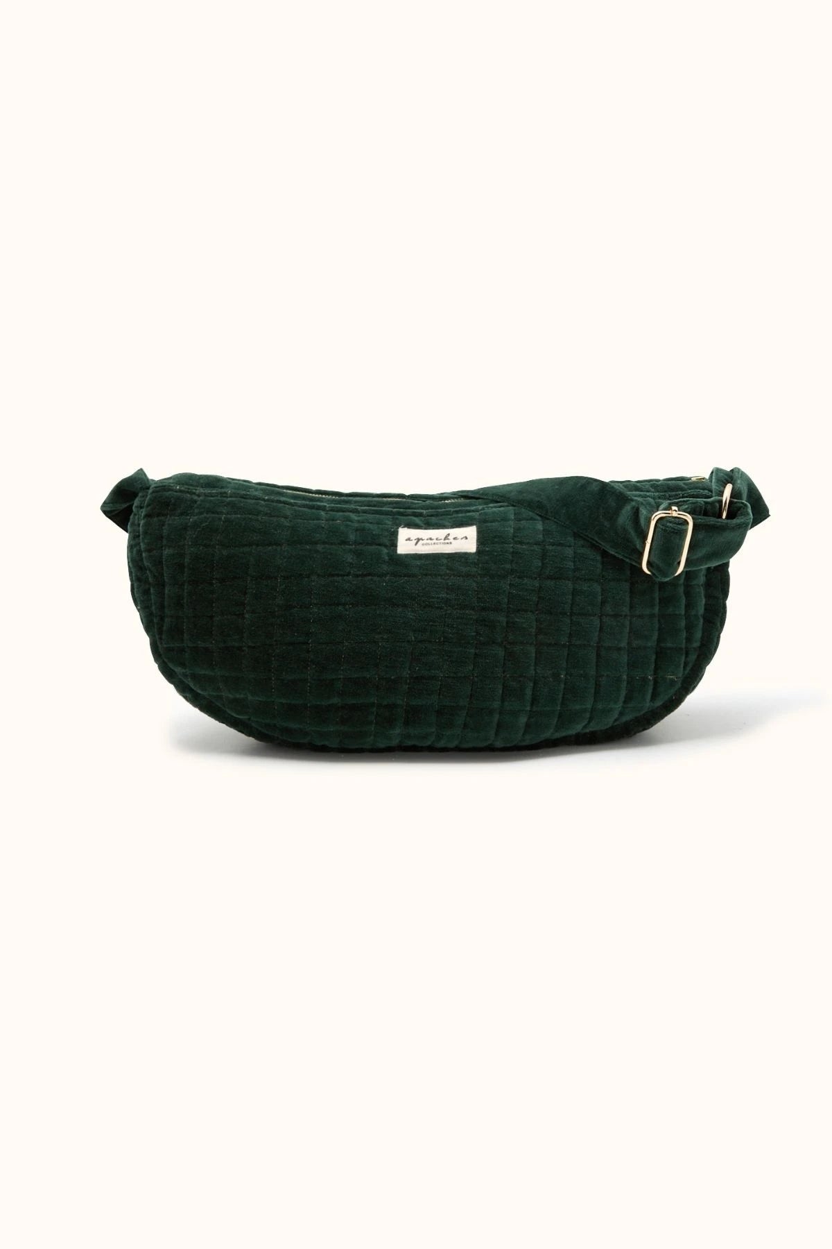 Sac Banane Lune Shanti - Velours Lisse Forrest | Apaches