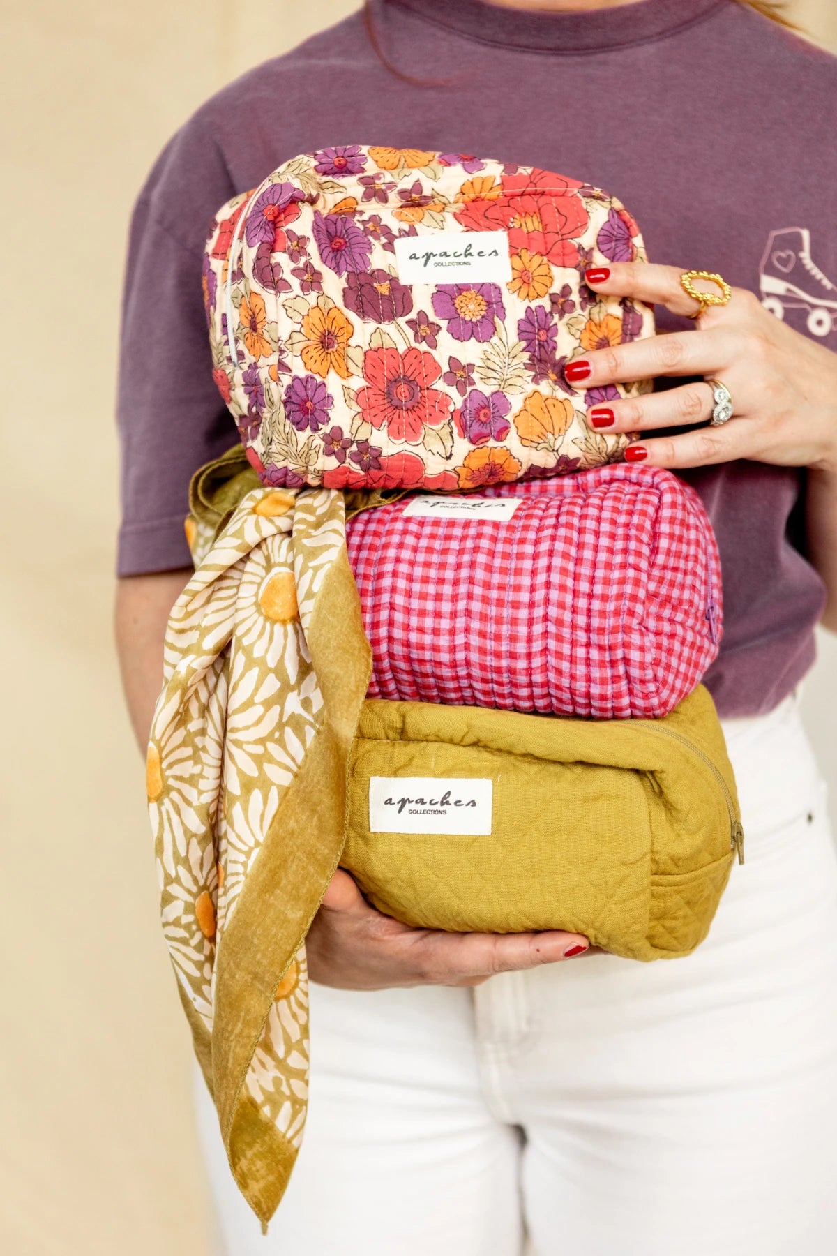 Small Trousse Gaya Khadi - Fuchsia | Apaches