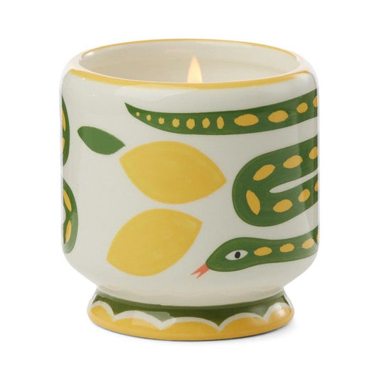 Ceramic candle snake 8 oz - wild lemongrass | Paddywax - de inKijk