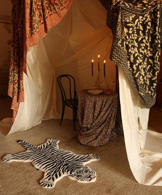 Snowy Tiger Rug - Large | Doing Goods