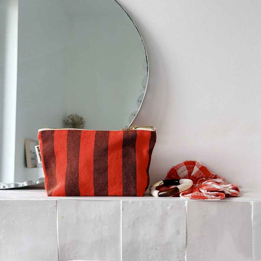 Pouch - Sofia - Brown/Tomato | Rose in April