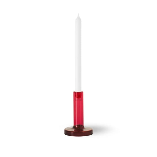 Bole Candle Holder - red/bordeaux - small | &Klevering - de inKijk