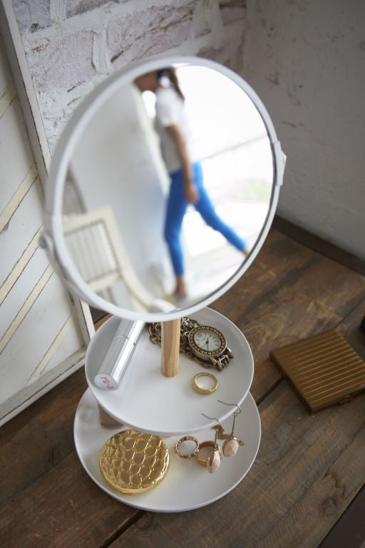Accessoire houder en spiegel - wit | Yamazaki