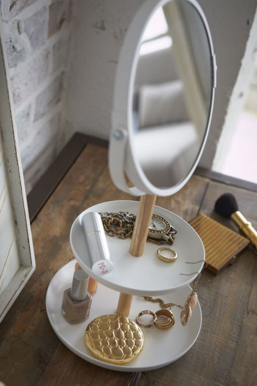 Accessoire houder en spiegel - wit | Yamazaki
