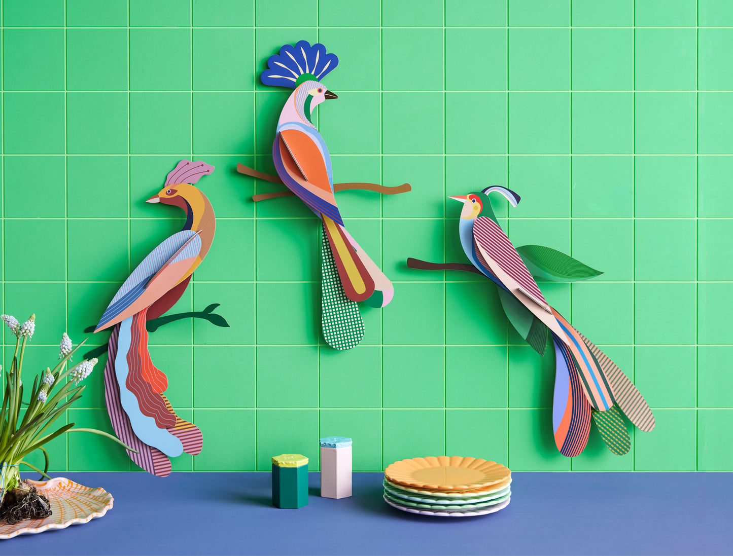 Paradise Bird Tinjil - muurdecoratie | Studio Roof