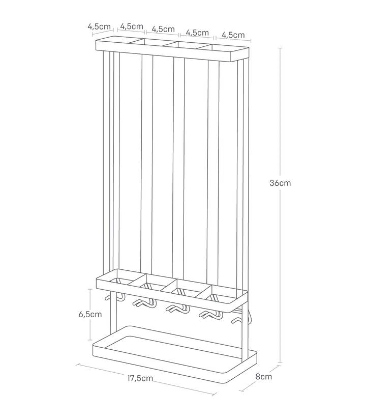 Coffee capsule holder tower - black | Yamazaki