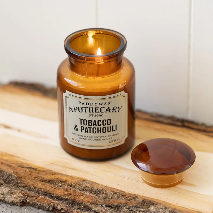 Apothecary candle 8 oz - tobacco & patchouli | Paddywax - de inKijk