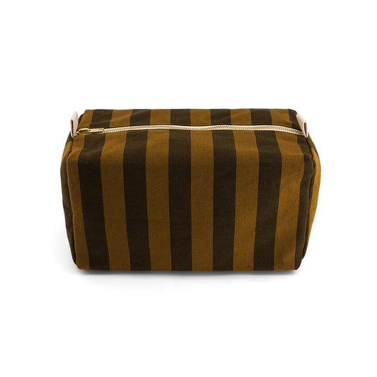 Wash bag - Vic - Cumin Stripes | Rose in April