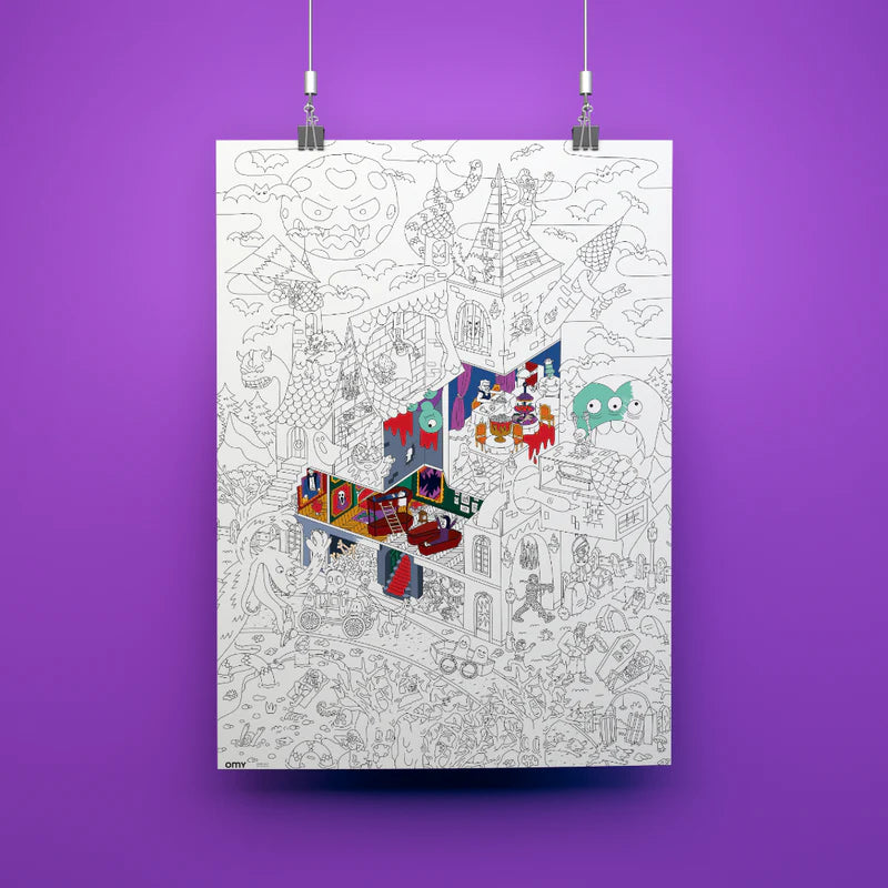 Vampire - Giant coloring poster | Omy - de inKijk