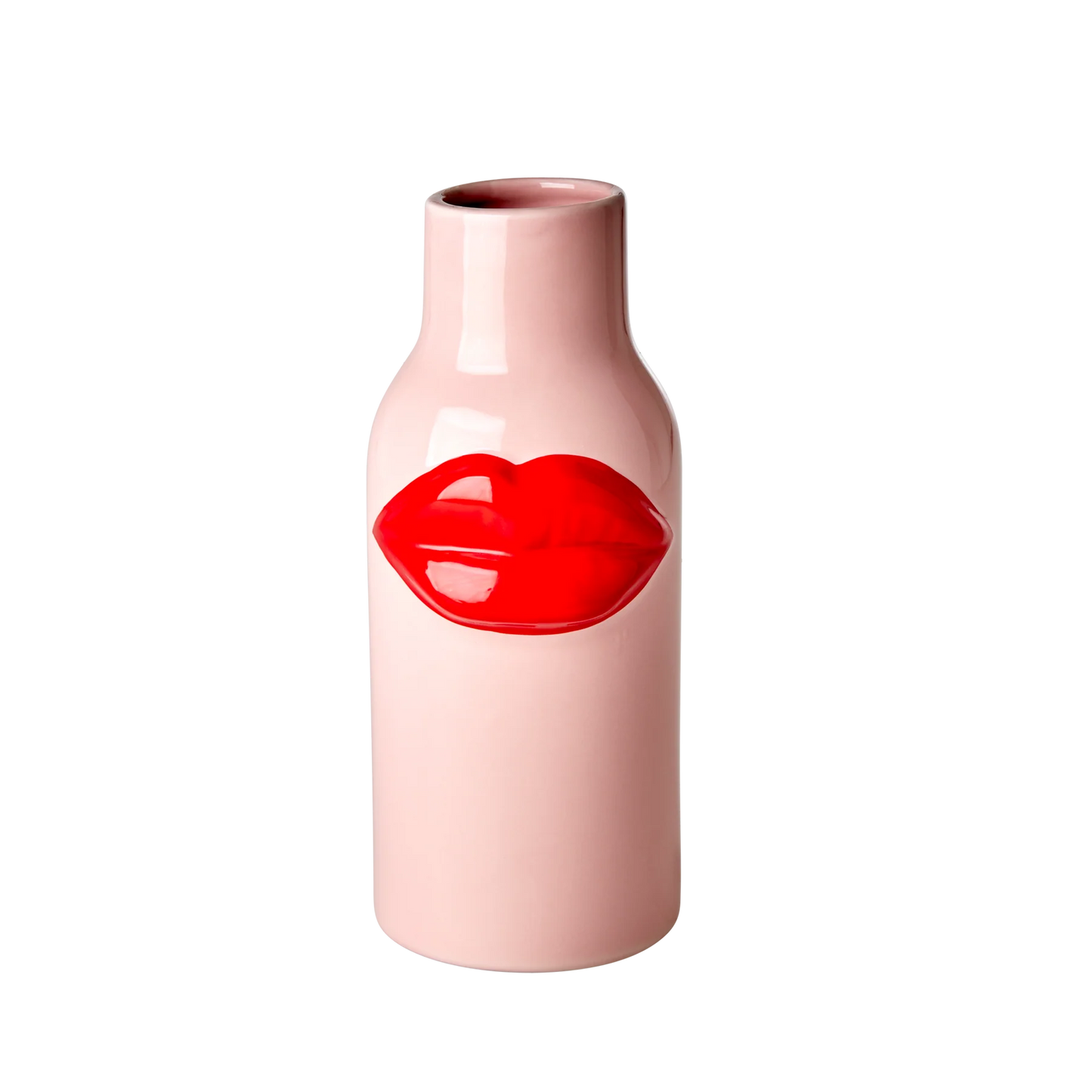 Keramieken vaas - rode lippen - Large | RICE