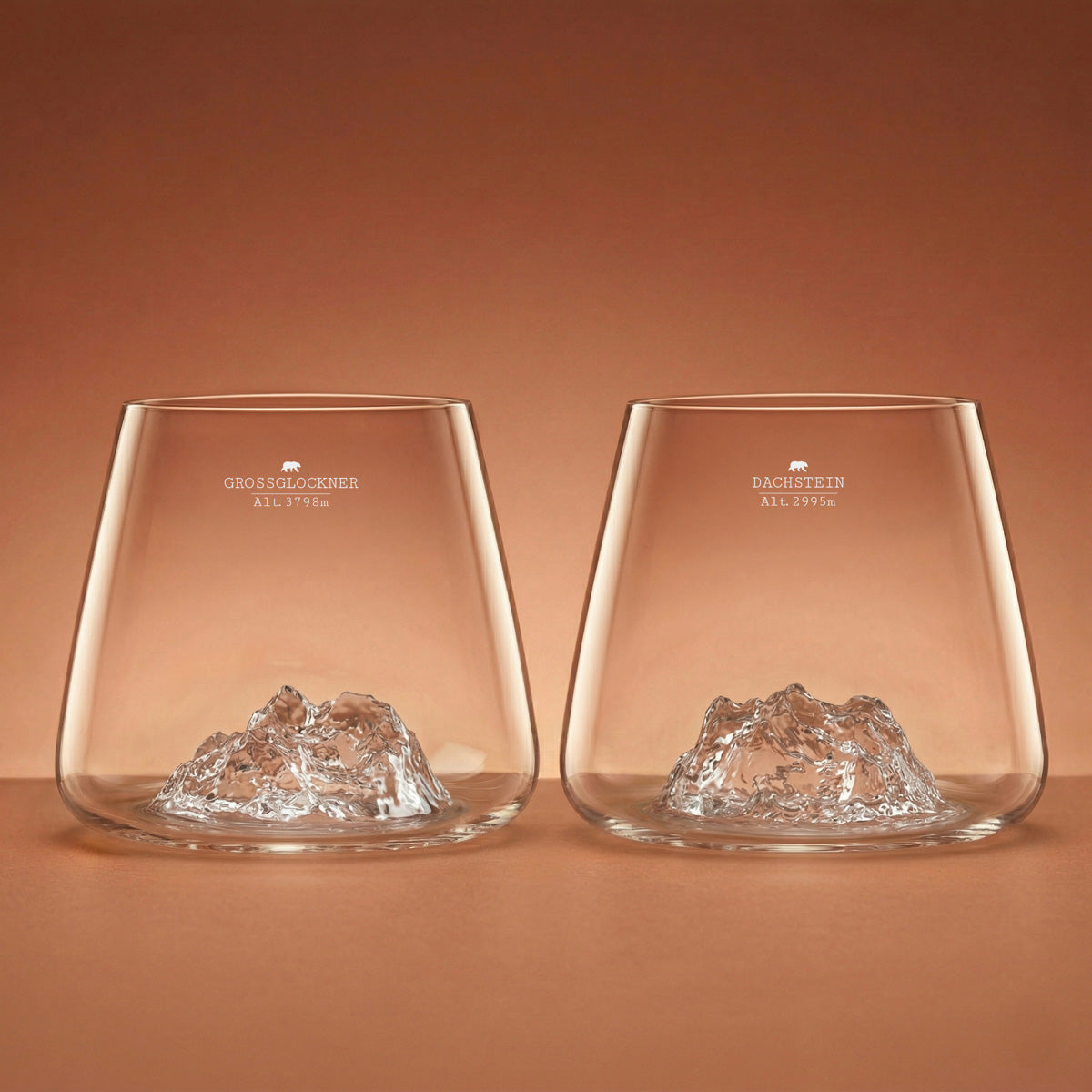 Topographic glasses - set of 2 - Grossglockner & Dachstein | Alaskan Maker