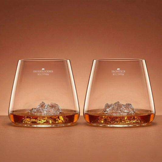 Topographic glasses - set of 2 - Grossglockner & Dachstein | Alaskan Maker