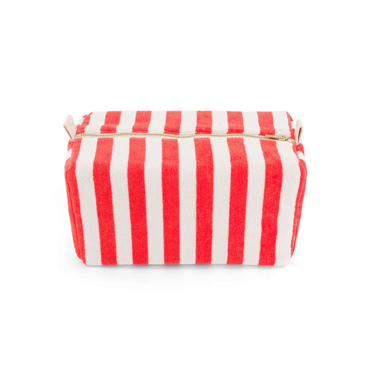 Wash bag - Vic - Red Stripes Terry | Rose in April - de inKijk
