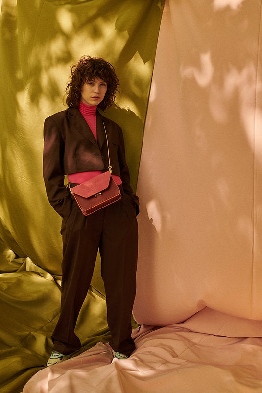 Shoulder bag - coloré - vin rouge + tulip pink | Sticky Sis