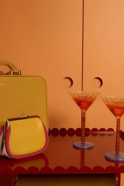 Wallet - il sole - lemon leaf + positano purple | Sticky Sis - de inKijk