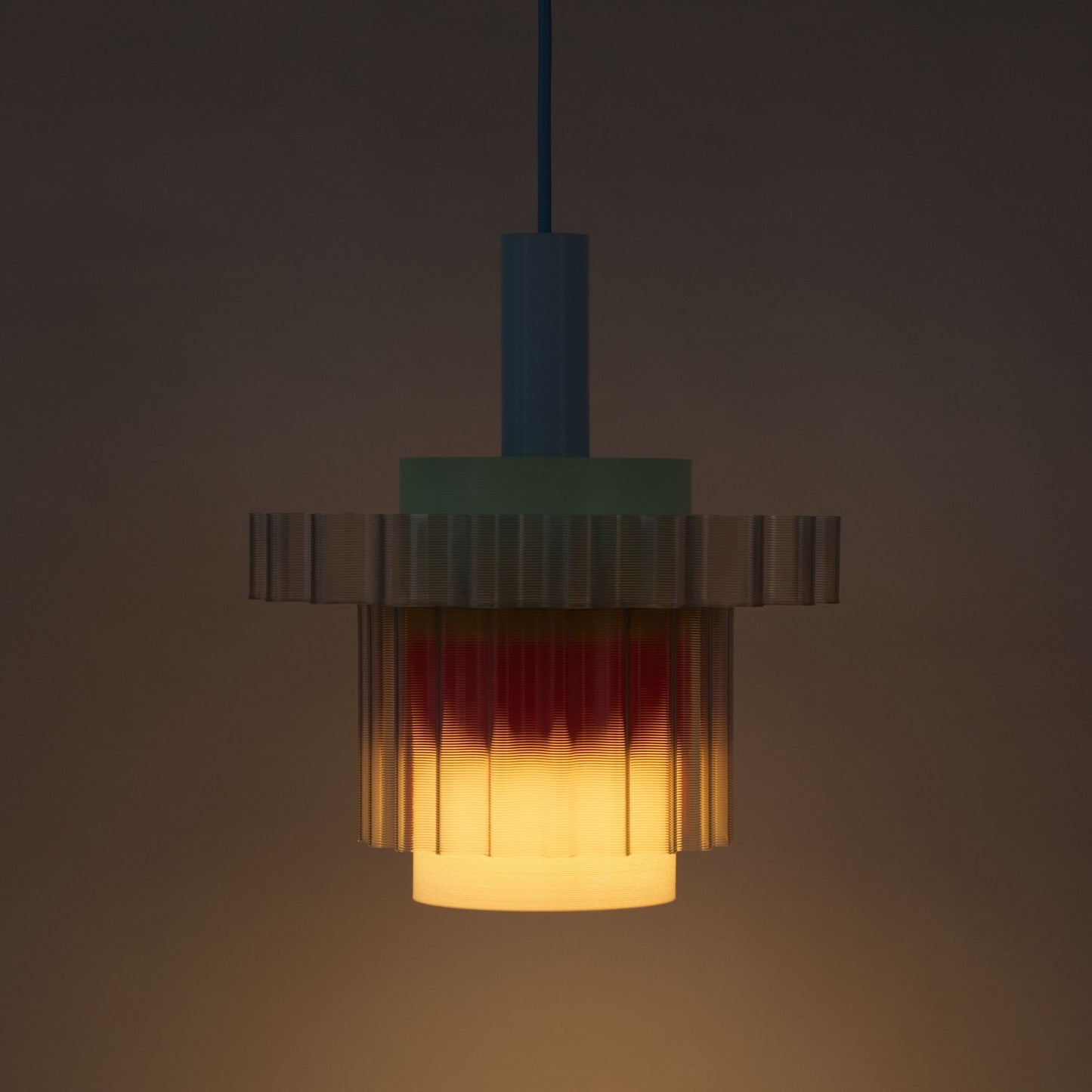 Hanglamp Gigi XL - hemelsblauwe kabel | Warren & Laetitia