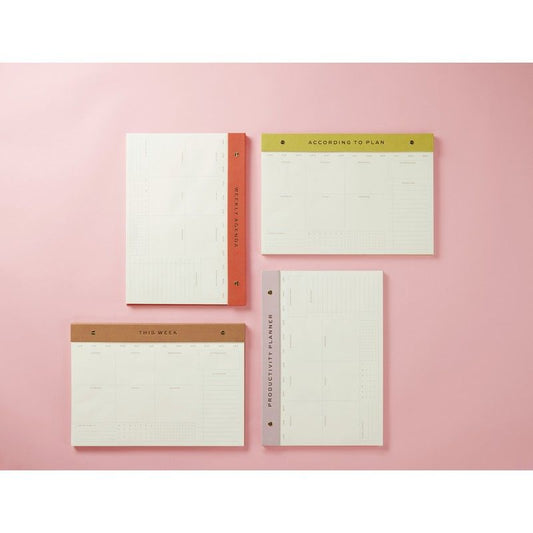 Weekly notepad - camel | Designworks ink - de inKijk