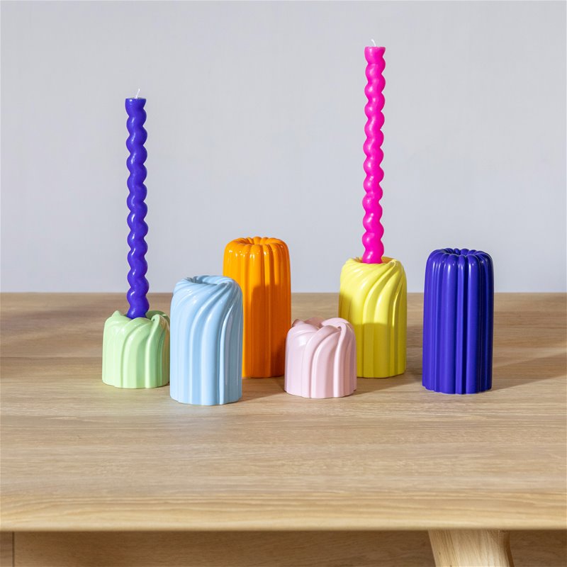 Candle Holder Turban - Yellow | &Klevering - de inKijk