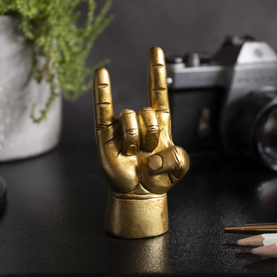 You Rock Mini Statue - gold | Suck UK - de inKijk