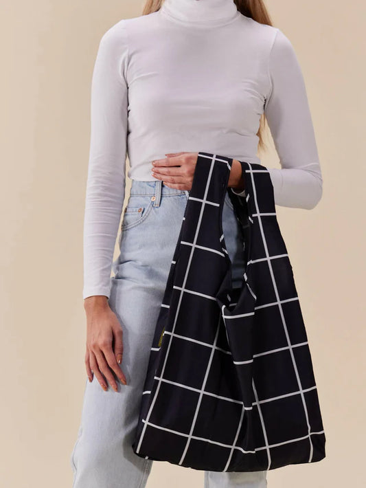 Reusable Bag - black grid | Original Duckhead - de inKijk