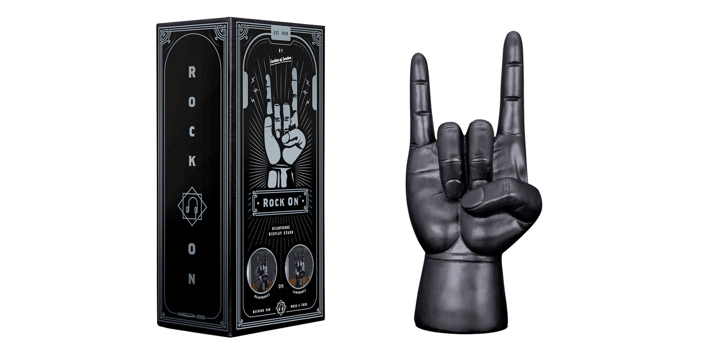 Rock On headphone Stand - black | Suck UK - de inKijk