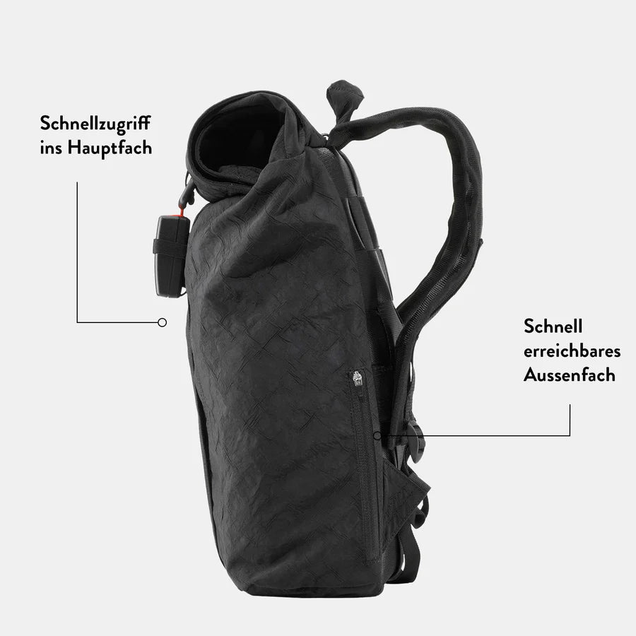 Rugzak Rolltop - Zwart | Airpaq - de inKijk